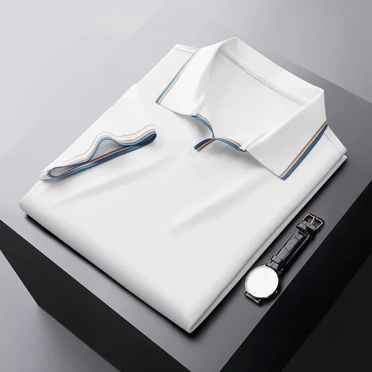 VINCENZO PRESTIGE SILK POLO SHIRT